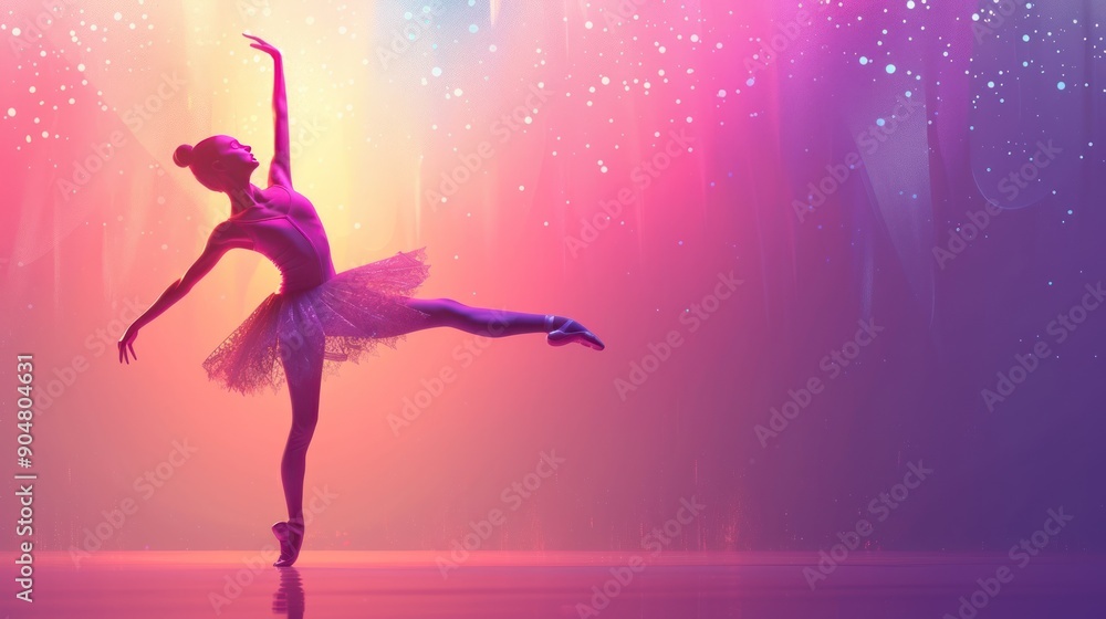 Ballerina in a Pink Glow. Ballerina in a Pink Glow.