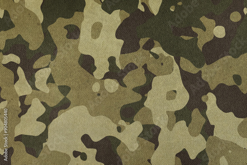 Texture of fabric with military camouflage. Military theme background.