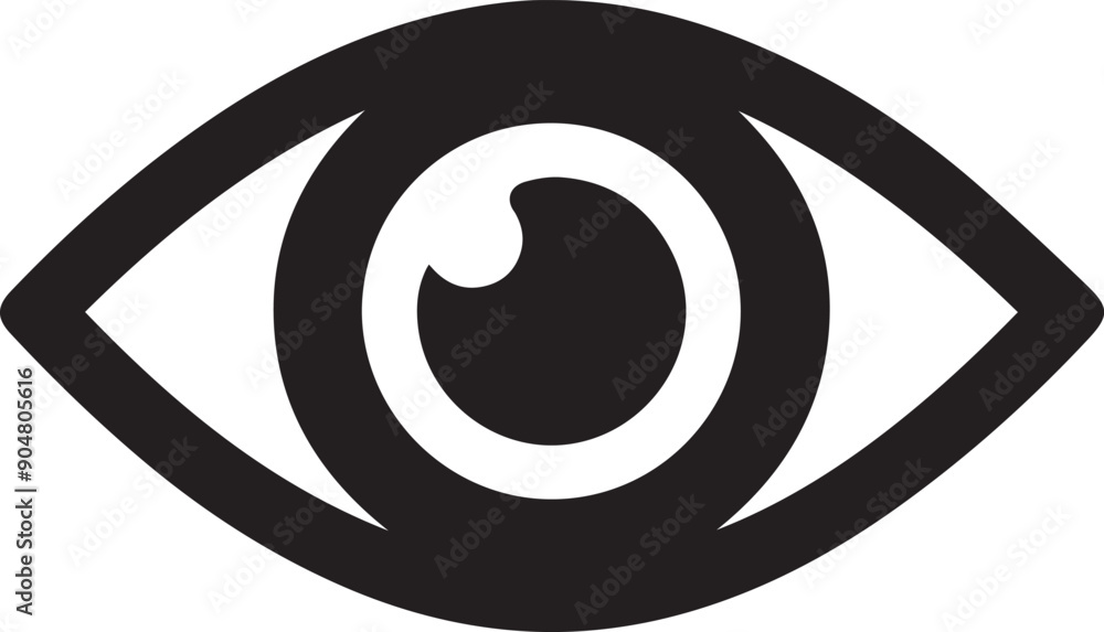 Eye shape vector silhouette illustration logo art Eye shape vector silhouette illustration logo art