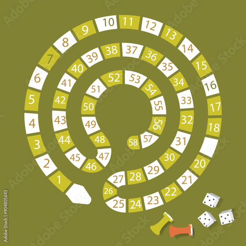 Frame of board game ,Funny frame,snake games,Vector illustrations.