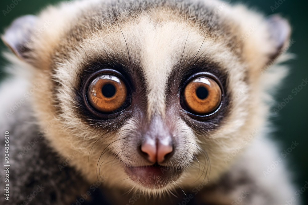 Close up of Slow Loris face Close up of Slow Loris face