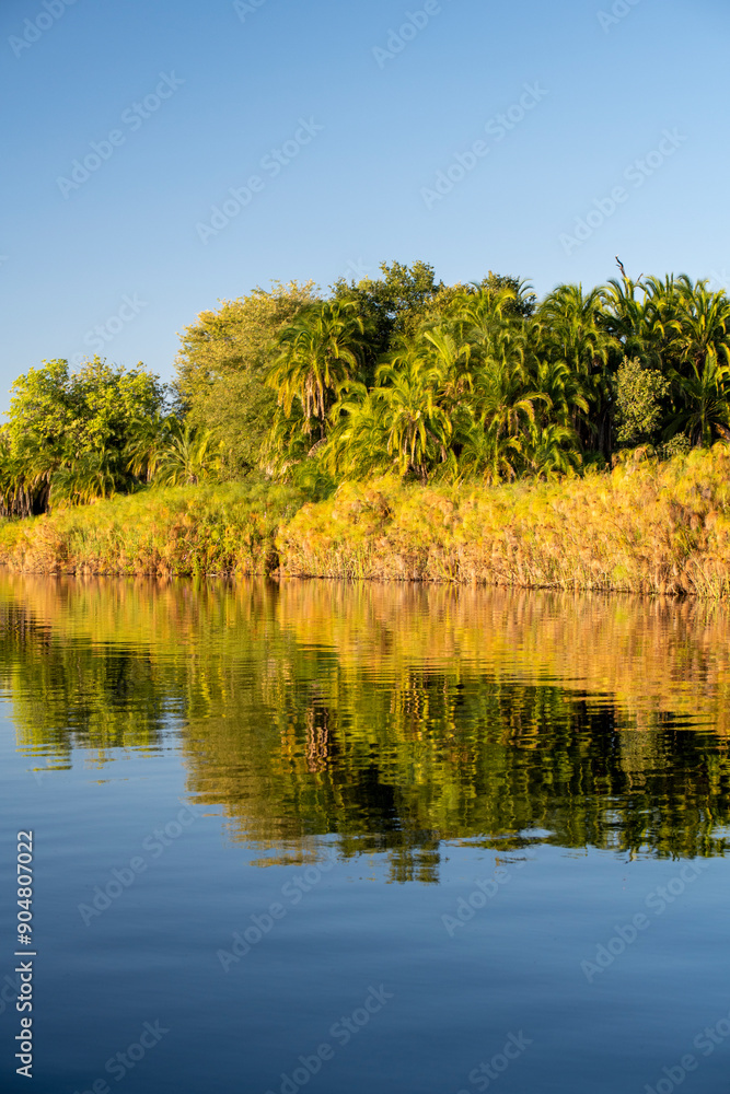 Okavango Delta, This delta in north-west Botswana comprises permanent marshlands and seasonally flooded plains. It is one of the very few major interior delta systems that do not flow into a sea. Okavango Delta, This delta in north-west Botswana comprises permanent marshlands and seasonally flooded plains. It is one of the very few major interior delta systems that do not flow into a sea.