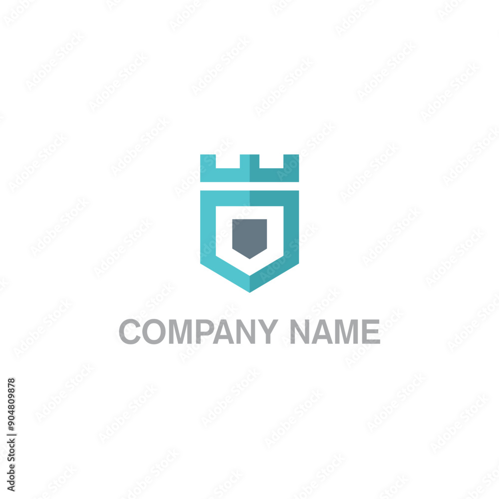 Obraz premium Shield protect business company logo
