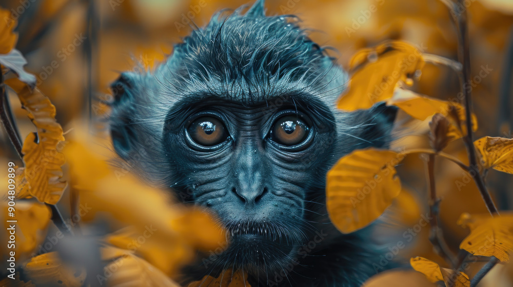 Fototapeta premium Enigmatic Animal Head Captured in Blurred Artistic Style