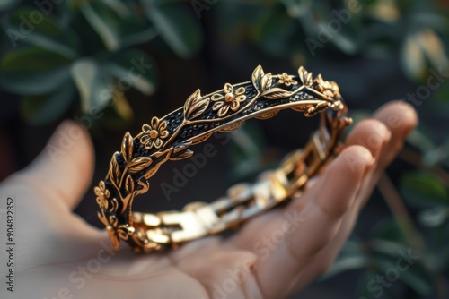 This treasured hedge bracelet, crafted from rare metal, features intricate details that exemplify wealth preservation.