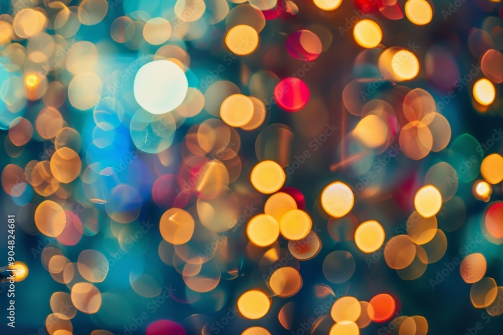 Festive Christmas lights twinkle in the background, creating a magical bokeh effect, Festive lights twinkling in the background Festive Christmas lights twinkle in the background, creating a magical bokeh effect, Festive lights twinkling in the background