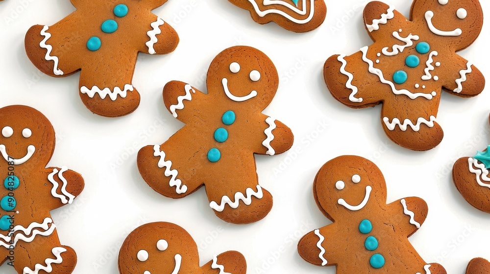 Delight in the warmth of the season with this colorful gingerbread cookie watercolor set, perfect for holiday cheer. Delight in the warmth of the season with this colorful gingerbread cookie watercolor set, perfect for holiday cheer.