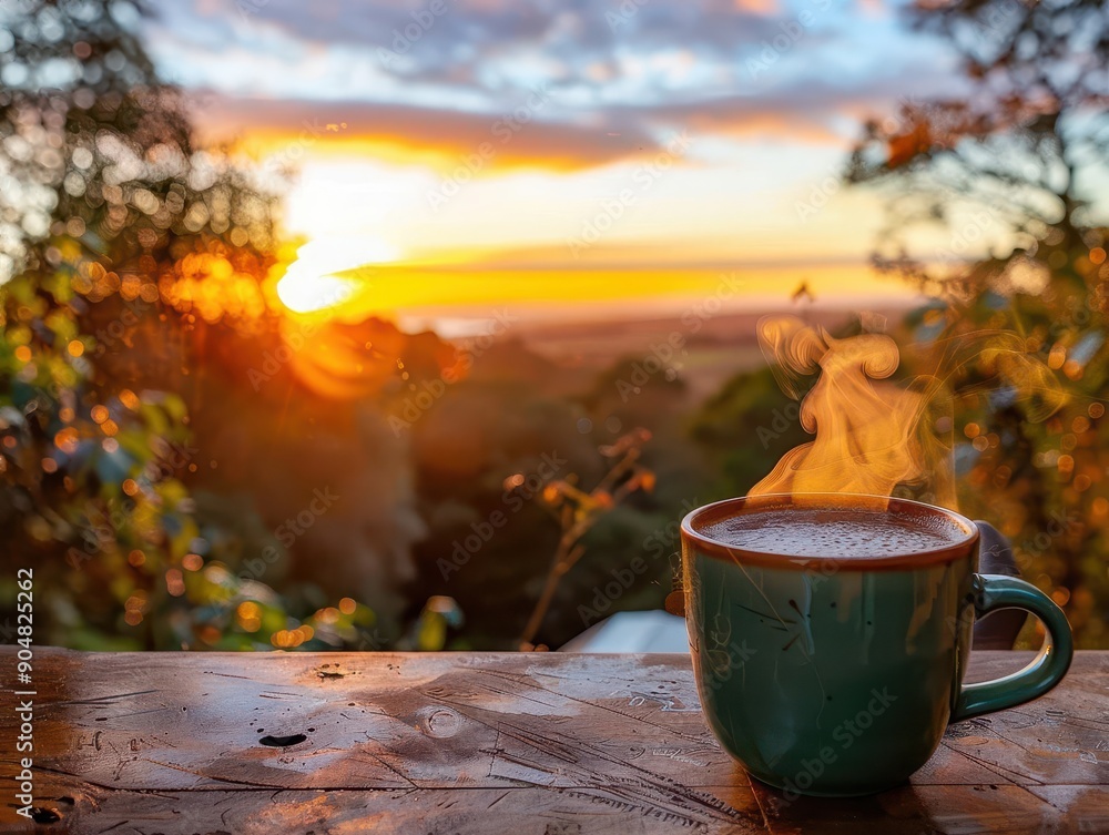 The first light of sunrise spills over the horizon The first light of sunrise spills over the horizon