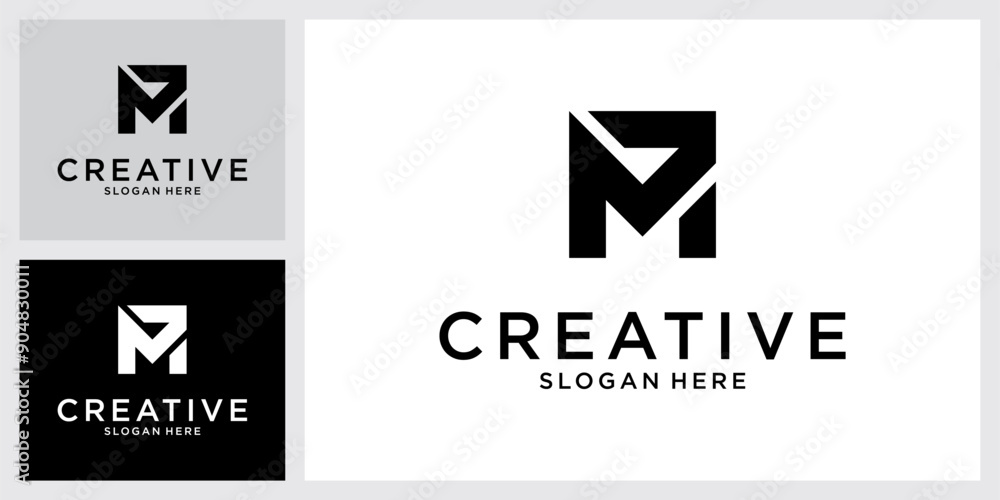 MP or PM initial letter logo design vector MP or PM initial letter logo design vector