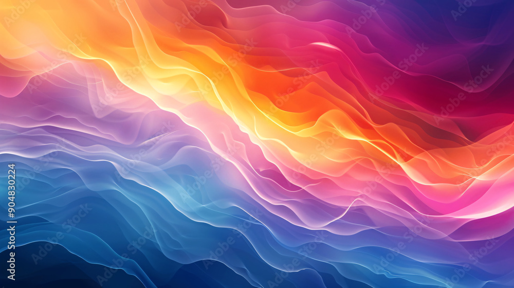 Fototapeta premium Abstract wave colorful background dynamic texture