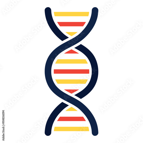 DNA icon isolated on white background