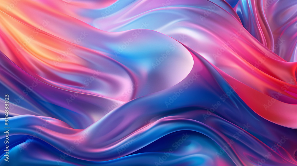 Obraz premium Abstract wave silk colorful background dynamic texture