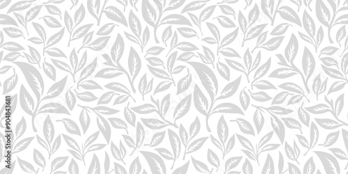 tea leaves pattern background. green leaves vector pattern background. Green tea leaf seamless pattern. seamless patterns with green leaves of tea. 