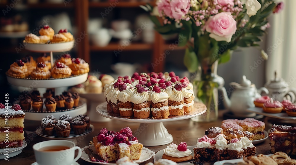 A Festive Table with Delicious Treats A Festive Table with Delicious Treats