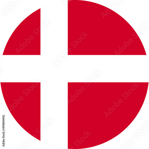 Denmark flag illustrator country flags round