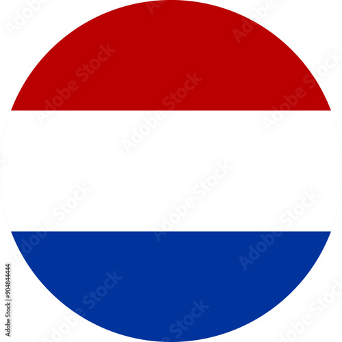 Dutch Netherland  flag illustrator country flags round