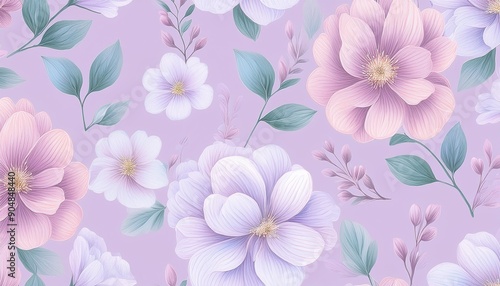 Dreamy Blooms: Pastel Watercolor Flower Pattern