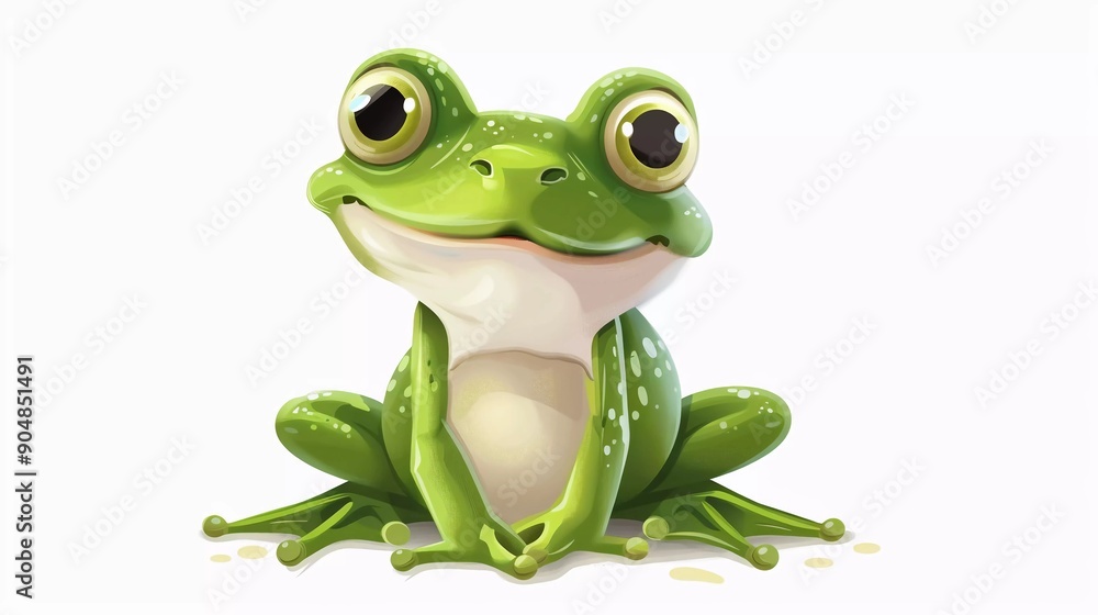 Cute frog cartoon vector illustration isolated on white background animal illustration Cute frog cartoon vector illustration isolated on white background animal illustration