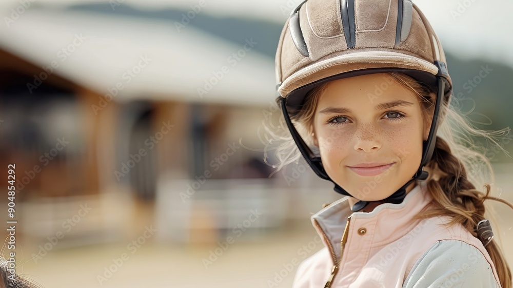 A determined girl's focused expression as she learns to ride, her eyes briefly acknowledging the camera. A determined girl's focused expression as she learns to ride, her eyes briefly acknowledging the camera.