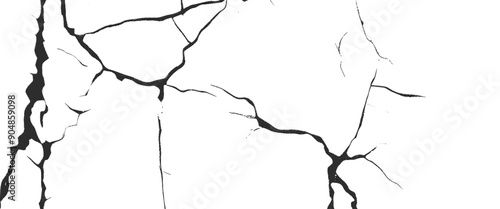 Vector abstract background with a cracked grunge texture and black grungy cracked texture of rough weathered wall.