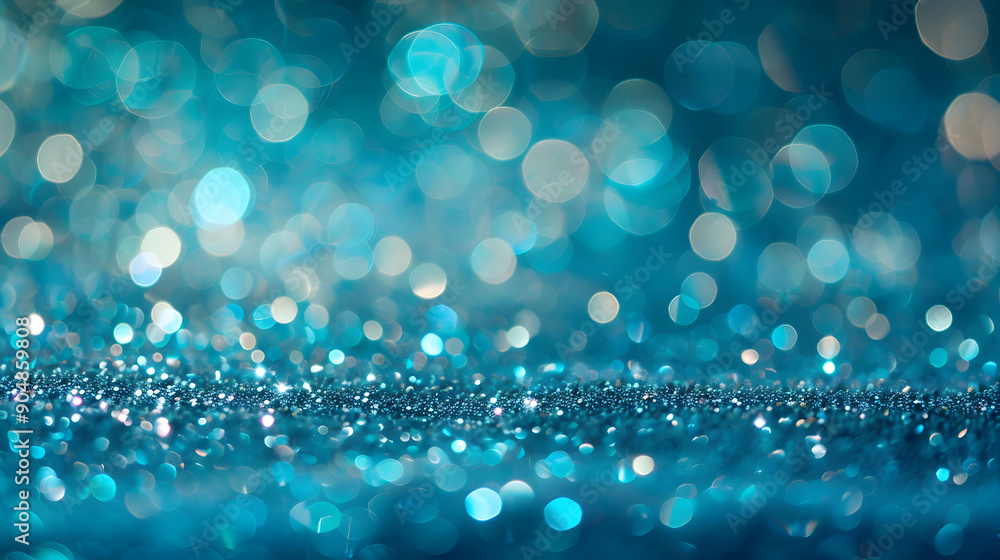 abstract aqua turquoise and teal green bokeh glitter sparkle background, generative ai abstract aqua turquoise and teal green bokeh glitter sparkle background, generative ai