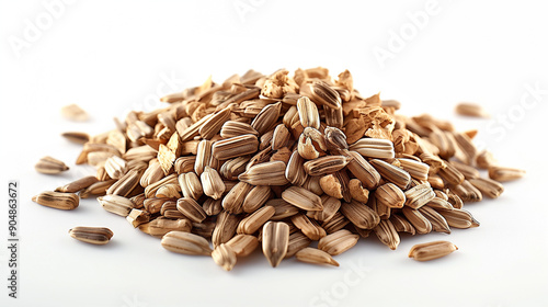 sunflower seeds isolated on...