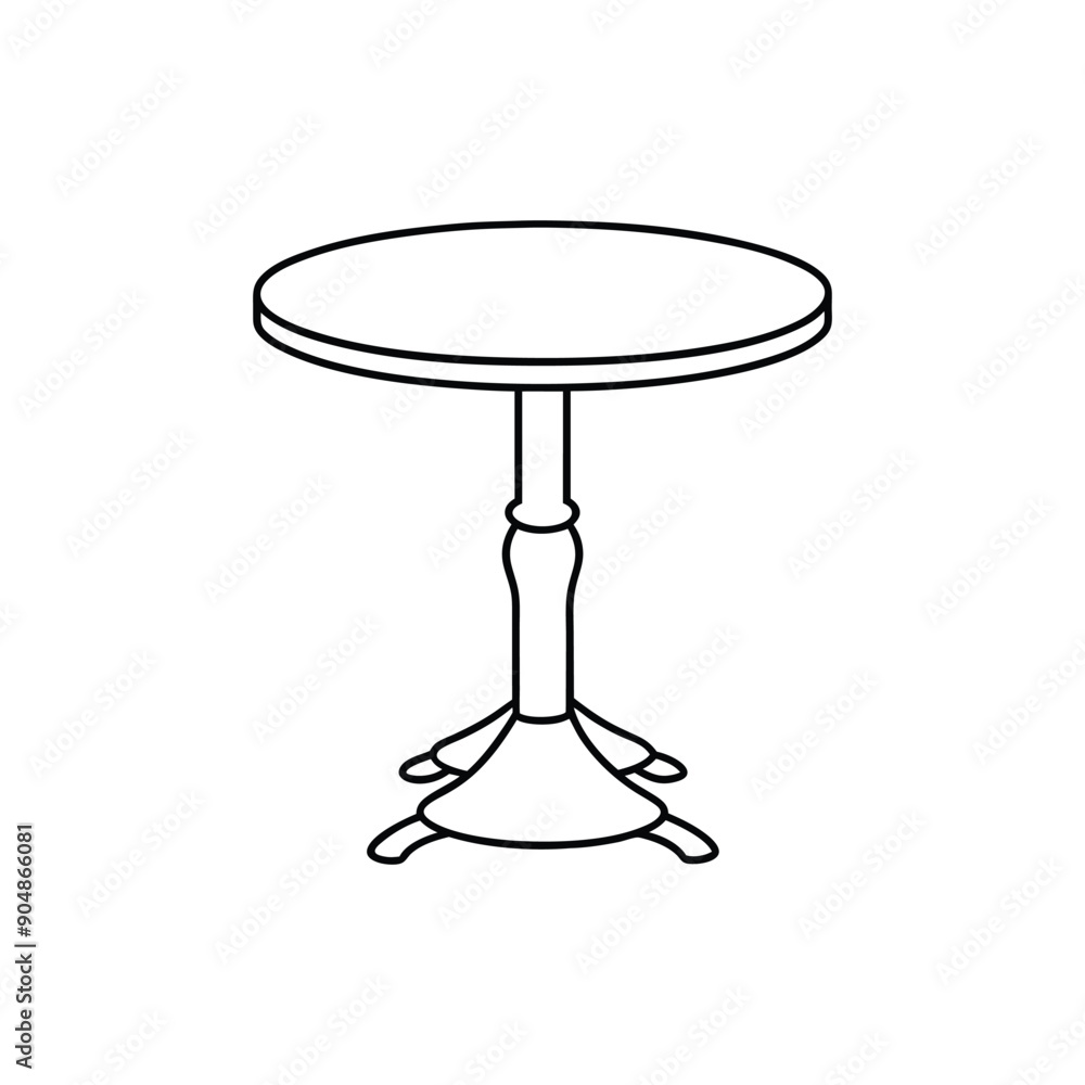 Modern Table Outline Illustration, line art vector
Modern Table Outline Illustration, line art vector