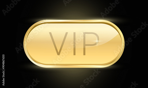 Gold VIP label, Exclusive luxury banners or premium VIP Member Club sticker, Black and Gold vector Button glossy .VIP sign and tag with shiny and glitter on golden badges