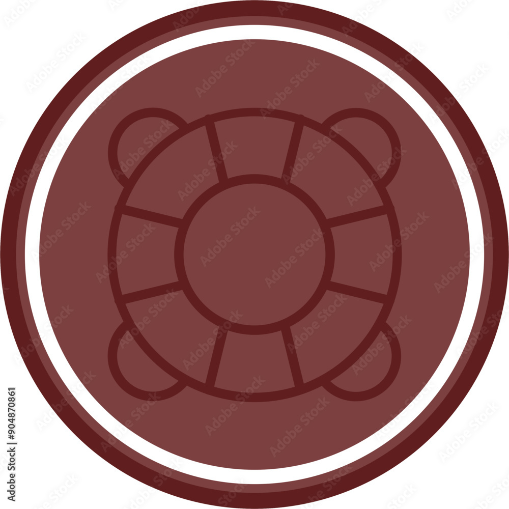 Life ring Vector Line Double Circle Maroon Life ring Vector Line Double Circle Maroon
