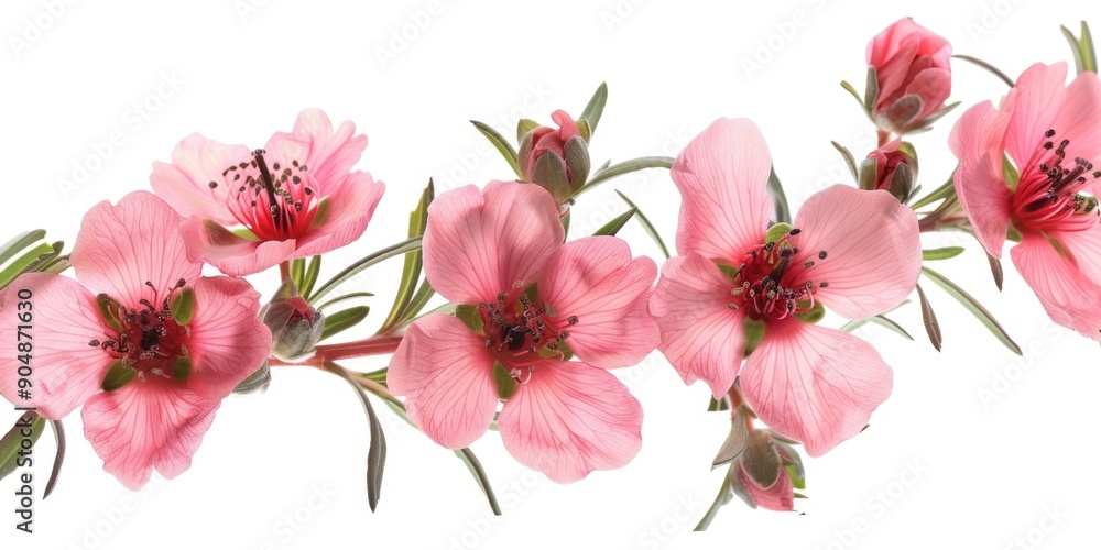 Pink flowers on a branch Pink flowers on a branch