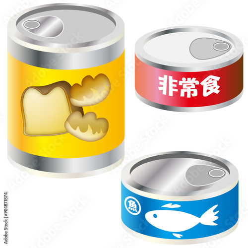 防災の備蓄用に保存している非常食の缶詰セット