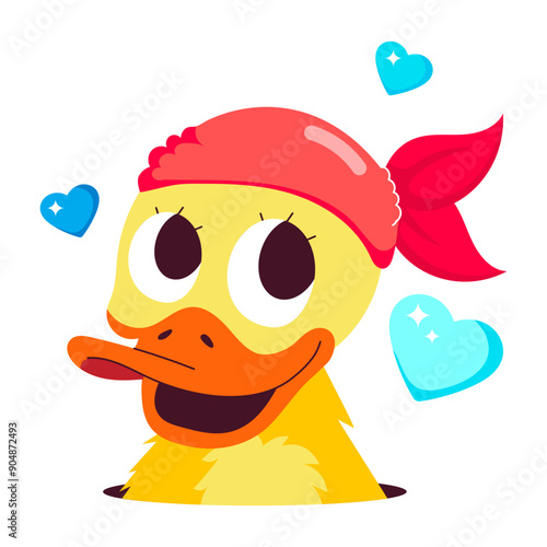 duck, duckling, running, quack, waterfowl, bird, creature, mascot, cartoon, character, flat, vector, sticker, 

