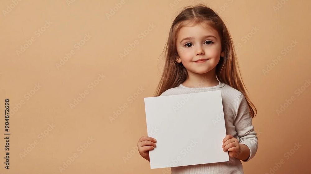 little child holding a blank sign, A cute child holding a white sketchbook, full-body shot little child holding a blank sign, A cute child holding a white sketchbook, full-body shot