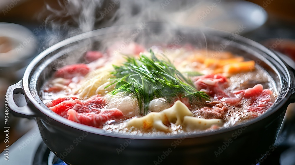 Indulge in the exquisite flavors of Japanese Wagyu beef with a steaming Shabu Shabu hot pot. Indulge in the exquisite flavors of Japanese Wagyu beef with a steaming Shabu Shabu hot pot.