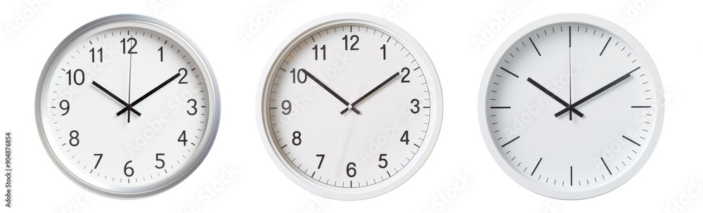 A minimalist modern wall clock showcasing simplicity and elegance isolated on transparent background cutout png A minimalist modern wall clock showcasing simplicity and elegance isolated on transparent background cutout png