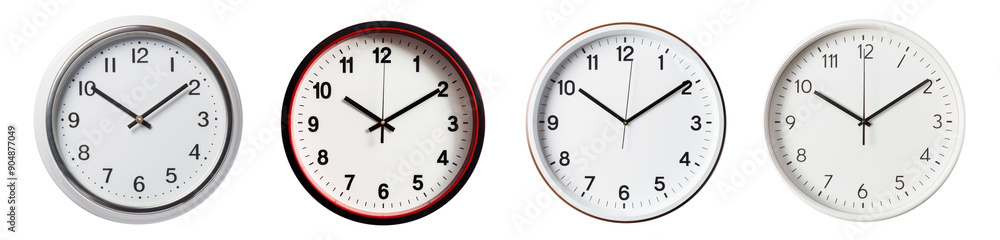 A minimalist modern wall clock showcasing simplicity and elegance isolated on transparent background cutout png A minimalist modern wall clock showcasing simplicity and elegance isolated on transparent background cutout png