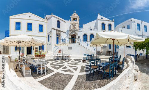 Obraz na płótnie Porta Square of Nikia Village view in Nisyros Island. Nisyros Island popular tourist destination in Aegean Sea. w salonie