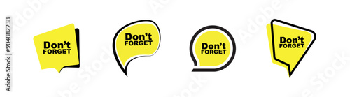 Don't forget sign on white background	
