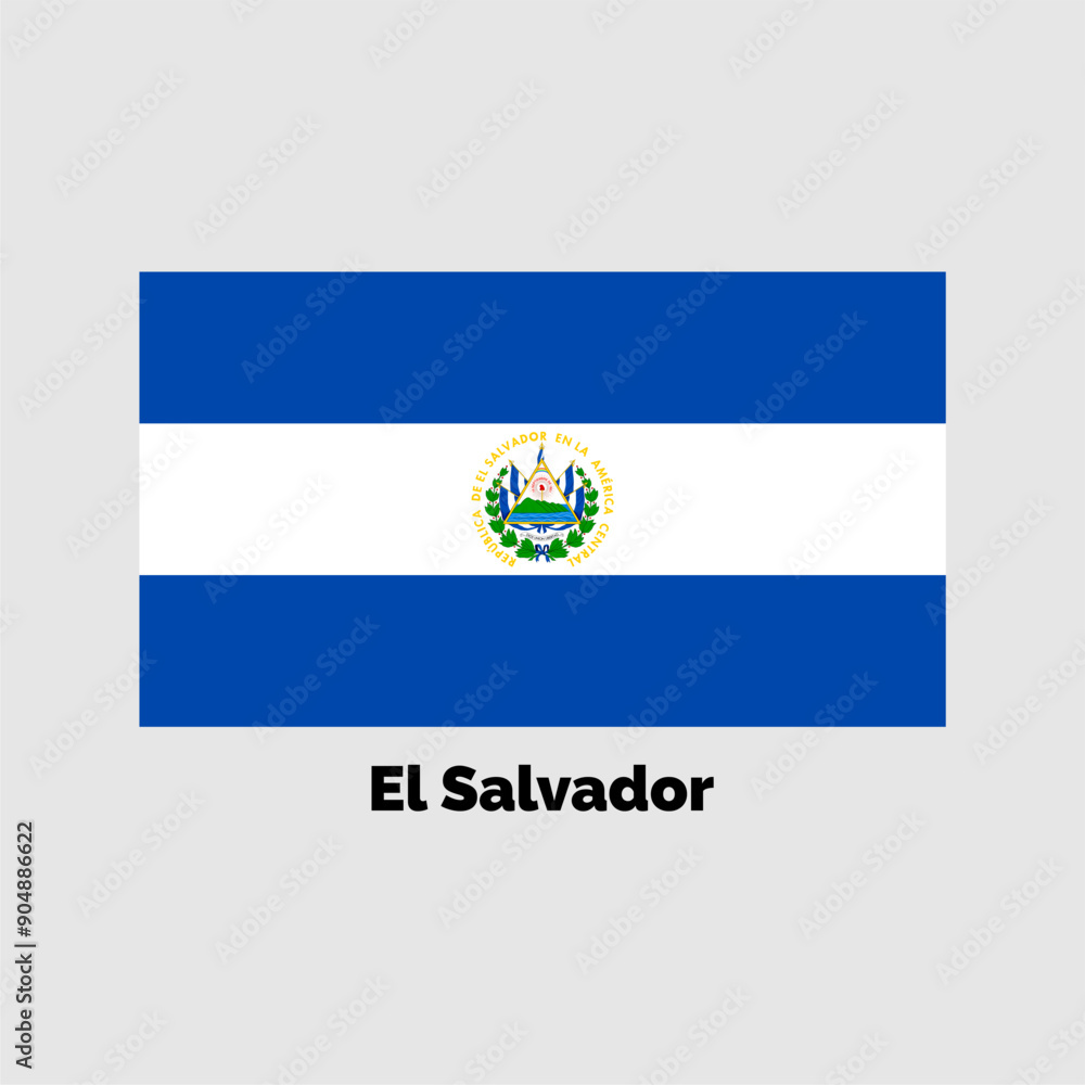 El Salvador flag design vector illustration on a gray background for graphic and web design. El Salvador flag design vector illustration on a gray background for graphic and web design.