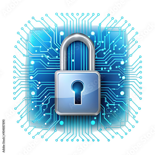 cyber security on transparent background