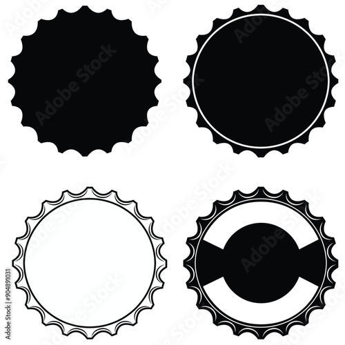 Set of beer cap. Beer cap labels