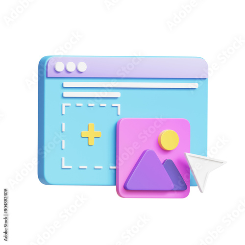 3D Image Upload Interface on Browser Window