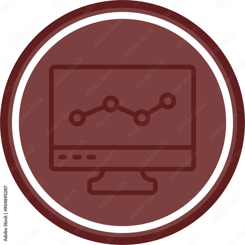 Analytic Vector Line Double Circle Maroon Analytic Vector Line Double Circle Maroon