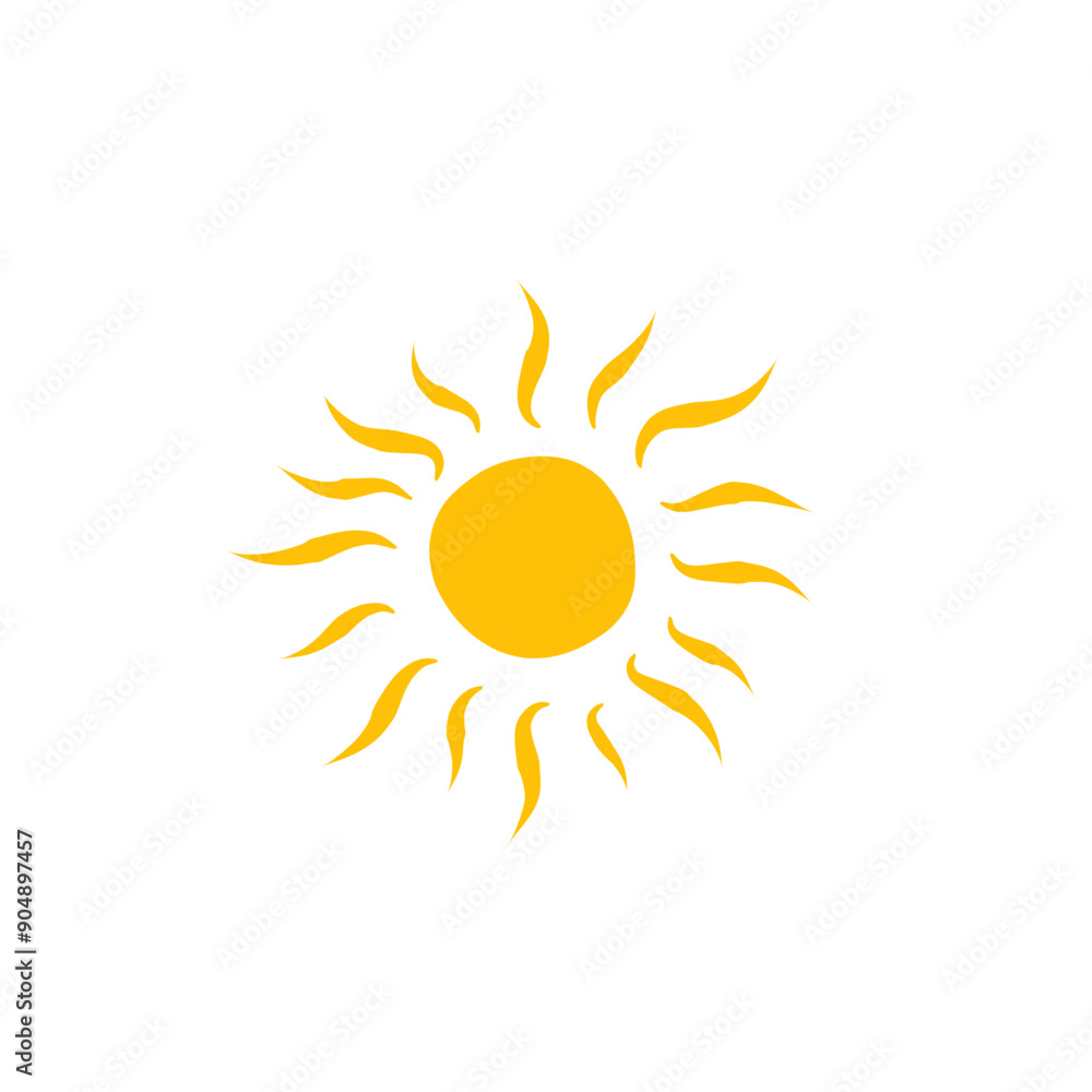 handdrawn sunburst handdrawn sunburst