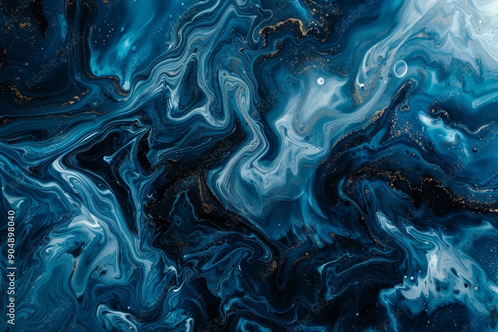 Obraz premium Fluid grunge texture ideal blue abstract paint background for artistic design projects