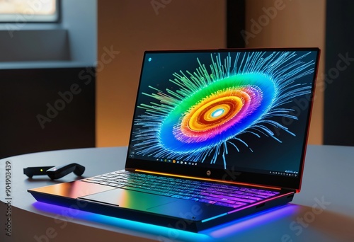 laptop on the table