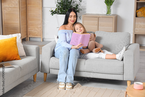 Mother and daughter reading...