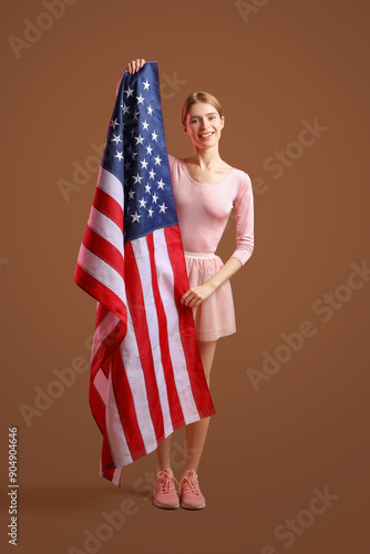 Female figure skater with U...