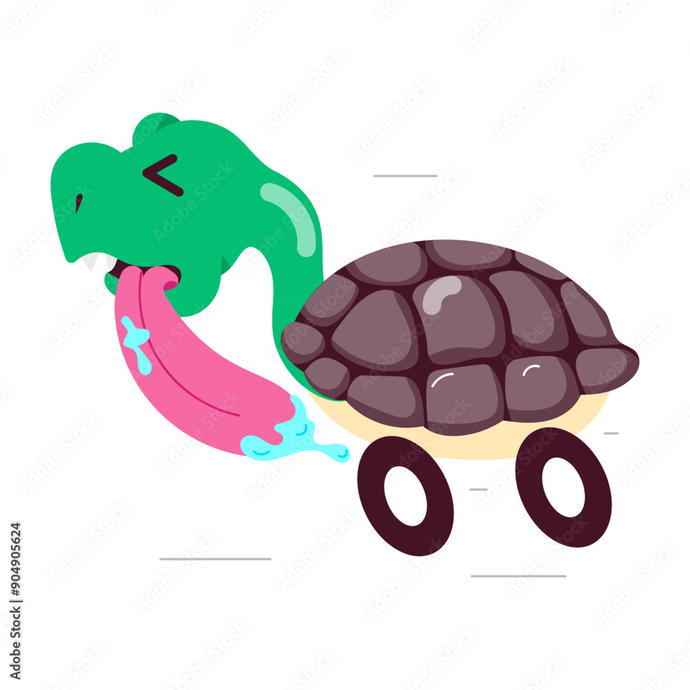 A flat style sticker of turtle ride
A flat style sticker of turtle ride