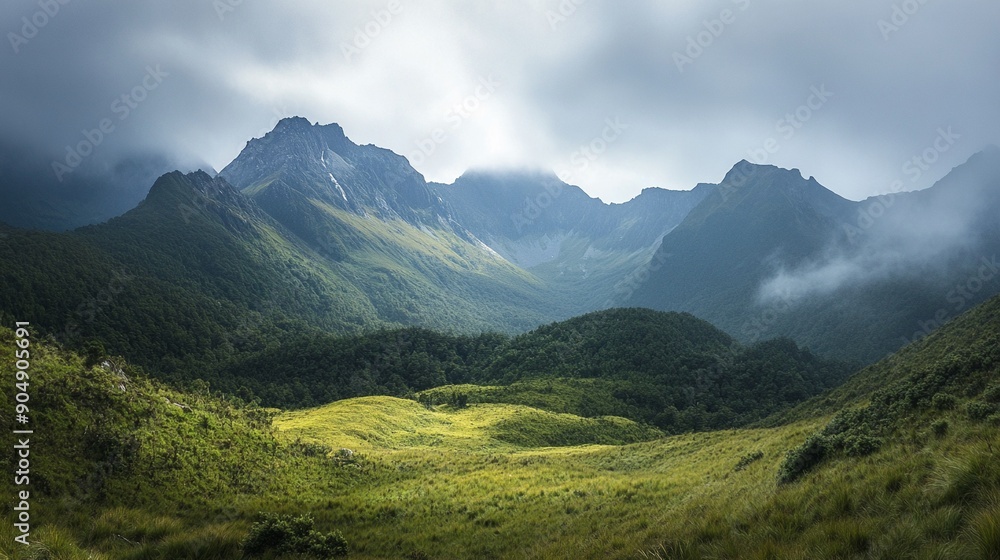 Obraz premium Mountain vistas in Egmont National Park